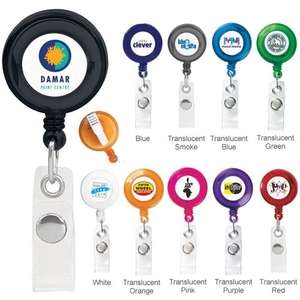 Custom Promotional Retractable Badge Holder - 4 color