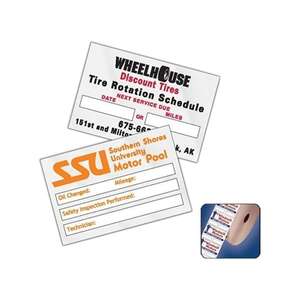 Service Stickers on Rolls 