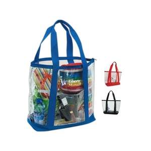 Transparent Zippered Tote Bag