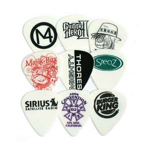 Custom Promotional White Delrin Guitar Pick - 0.80mm Gauge