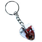 Imprinted Unique Keychains - Medium Guitar Pick Key Chain