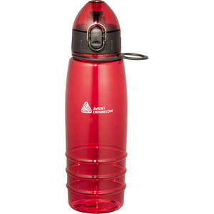 Marathon BPA Free Sport Water Bottle Red, Translucent