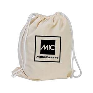 Cotton Canvas Drawstring Backpack 