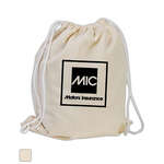 Custom Backpacks - Cotton Canvas Drawstring Backpack