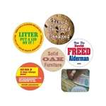 Imprinted Buttons & Stickers - Full Color Roll Label - Round, 3-1/2" Diameter