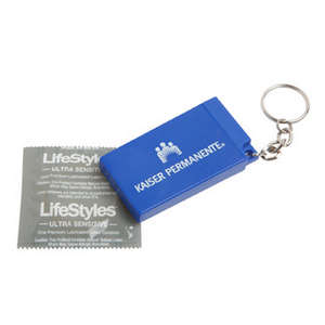 Custom Promotional Condom Keychain
