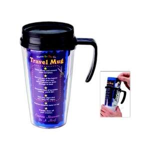 Custom Promotional Acrylic Travel Mug with Customizable Insert