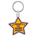 Logo Standard Keychains - Star Soft Plastic Standard Key Chain 2"