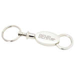 Custom Metal Keychains - Oval Valet Key Tag