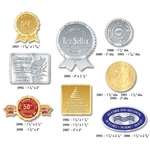 Customized Buttons & Stickers - Embossed Foil Seals - 1-1/4"H x 2-1/4"W Oval