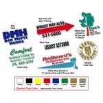 Custom Car & Window Decals - Vinyl Cut Sign, 5 Year Vinyl - 17 - 27 Sq. Inches
