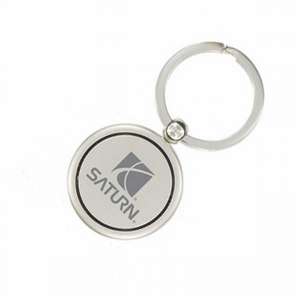 Laser Engraved Circle Keychain.