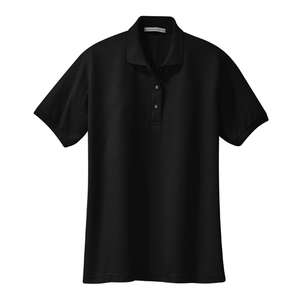 Port Authority Ladies Silk Touch Sport Shirt Black