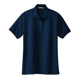 Port Authority Ladies Silk Touch Sport Shirt Blue, Navy