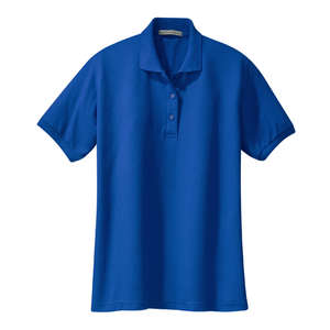 Port Authority Ladies Silk Touch Sport Shirt Blue, Royal
