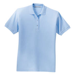 Port Authority Ladies Silk Touch Sport Shirt Blue, Light