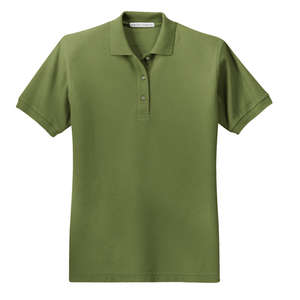 Port Authority Ladies Silk Touch Sport Shirt Green, Clover