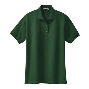Port Authority Ladies Silk Touch Sport Shirt Green, Dark