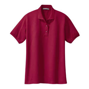 Port Authority Ladies Silk Touch Sport Shirt Red