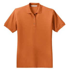 Port Authority Ladies Silk Touch Sport Shirt Orange, Texas