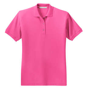 Port Authority Ladies Silk Touch Sport Shirt Pink, Tropical