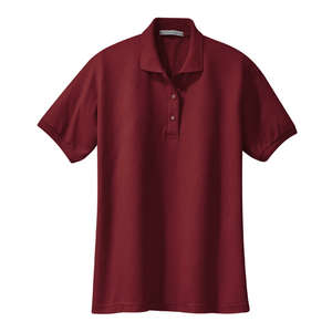 Port Authority Ladies Silk Touch Sport Shirt Burgundy