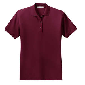 Port Authority Ladies Silk Touch Sport Shirt Maroon