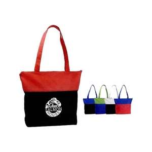 PolyPro Two-Tone Zippered Tote Bag