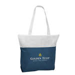 Promotional Totes & Canvas  Bags - PolyPro Two-Tone Zippered Tote Bag