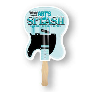 Custom Promotional Custom Shaped Hand Fan - 10" x 15"