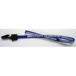 Custom Promotional Screen Printed Lanyard with Deluxe Plastic Bulldog Clip - 3/8"