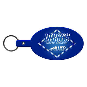 Custom Promotional Large Oval Soft Plastic Key Fob