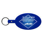 Promotional Keychains & Key Tags - Large Oval Soft Plastic Key Fob