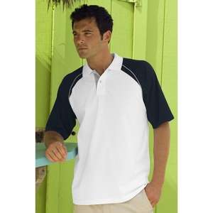 Raglan Color Block Jersey Polo Shirt