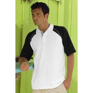 Raglan Color Block Jersey Polo Shirt
