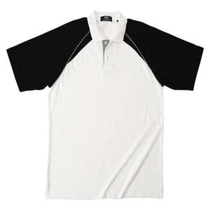 Raglan Color Block Jersey Polo Shirt
