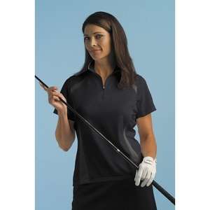 Womens Vansport Body Mapped Blocked Mock Neck Shirt