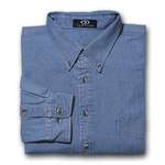 Business Men's Dress Shirts - Woodbridge Denim Shirt