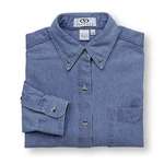Logo Women's Dress Shirts - Womens Woodbridge Denim Shirt