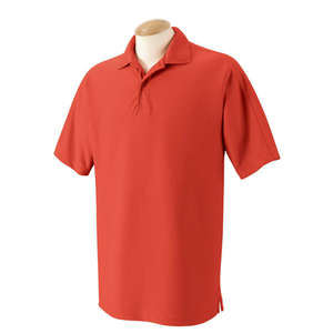 Izod Men's Performance Golf Pique Polo Shirt Lava