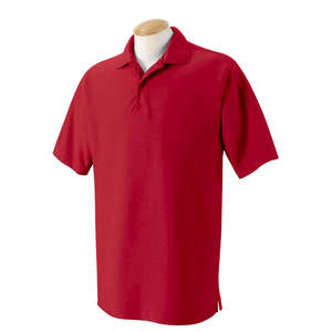 Izod Men's Performance Golf Pique Polo Shirt Red, Real