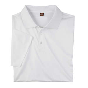Harriton Men's Polytech Polo Shirt White