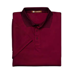 Harriton Men's Polytech Polo Shirt Maroon