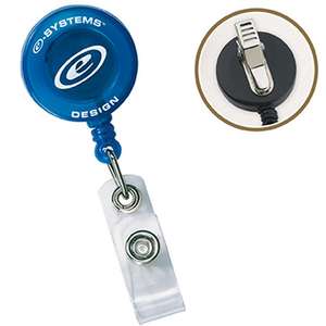 Custom Promotional Round Secure-A-Badge with Alligator Clip