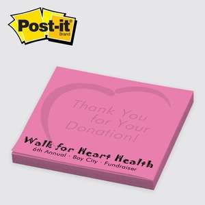 Custom Promotional Post-It(R) Custom Printed Notes - 3" x 3" 25 sheets, Neon/Ultra Colors