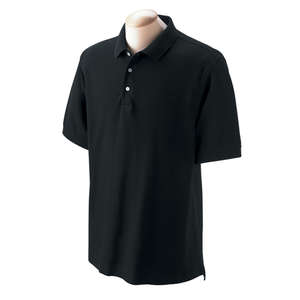 Devon and Jones Men's Pima Pique Short-Sleeve Polo Shirt Black