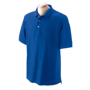 Devon and Jones Men's Pima Pique Short-Sleeve Polo Shirt Blue, True Royal
