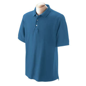 Devon and Jones Men's Pima Pique Short-Sleeve Polo Shirt Blue, Slate
