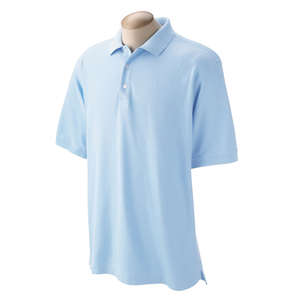 Devon and Jones Men's Pima Pique Short-Sleeve Polo Shirt Blue, Light