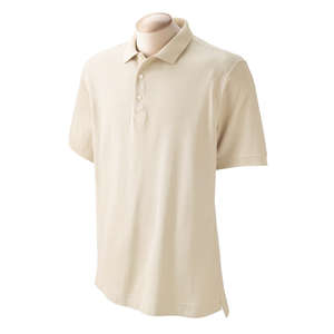 Devon and Jones Men's Pima Pique Short-Sleeve Polo Shirt Stone